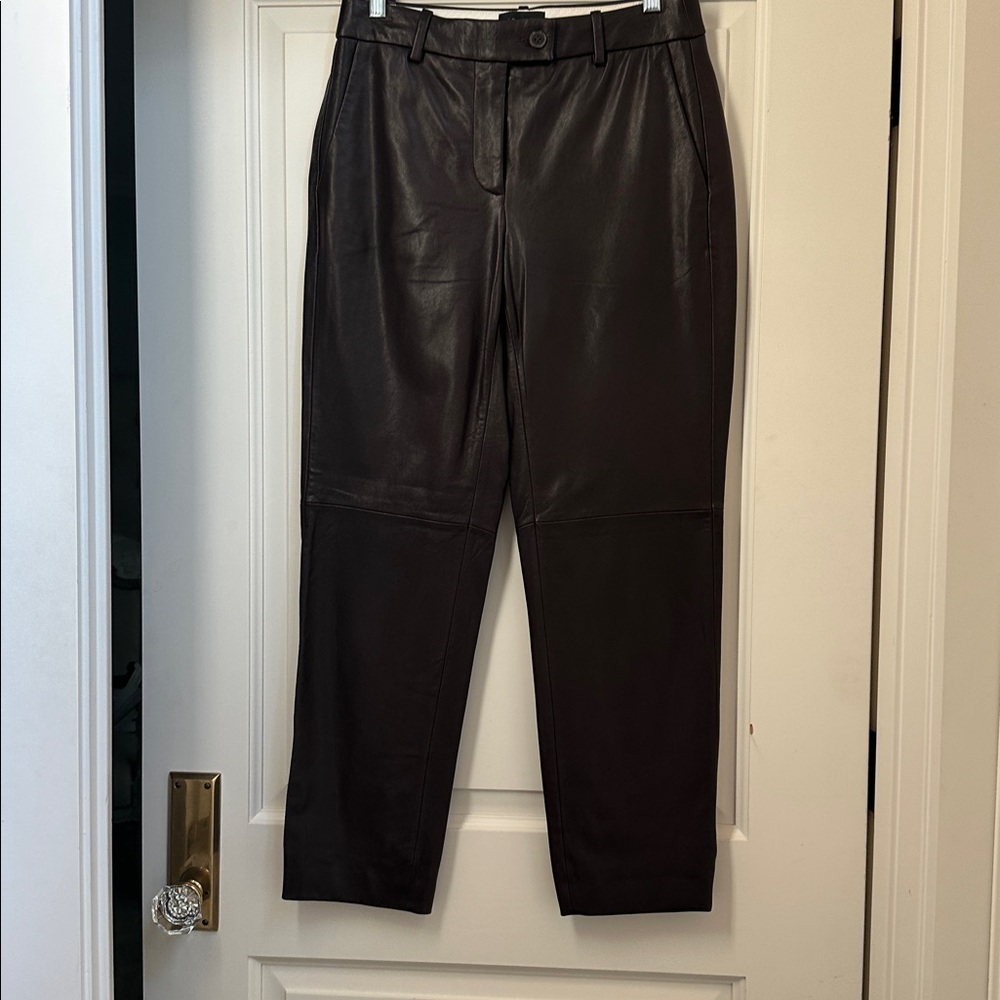 J. Crew Cropped Leather Pants
